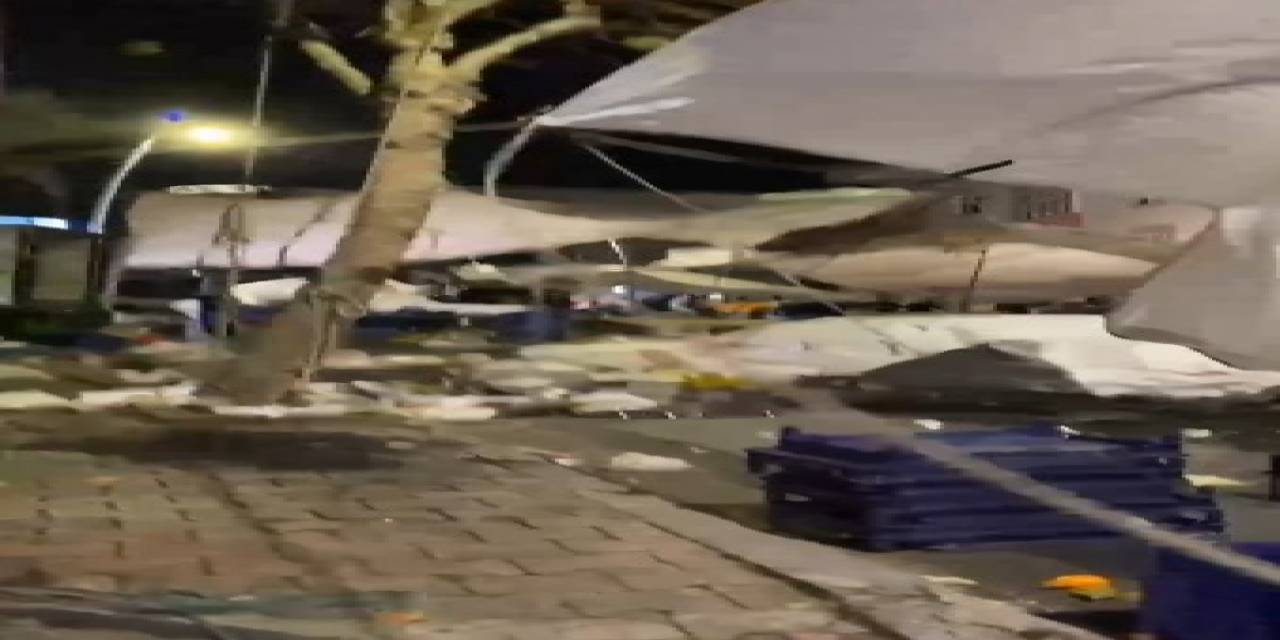 Sultangazi’de Şiddetli Lodos Pazarcılara Zor Anlar Yaşattı