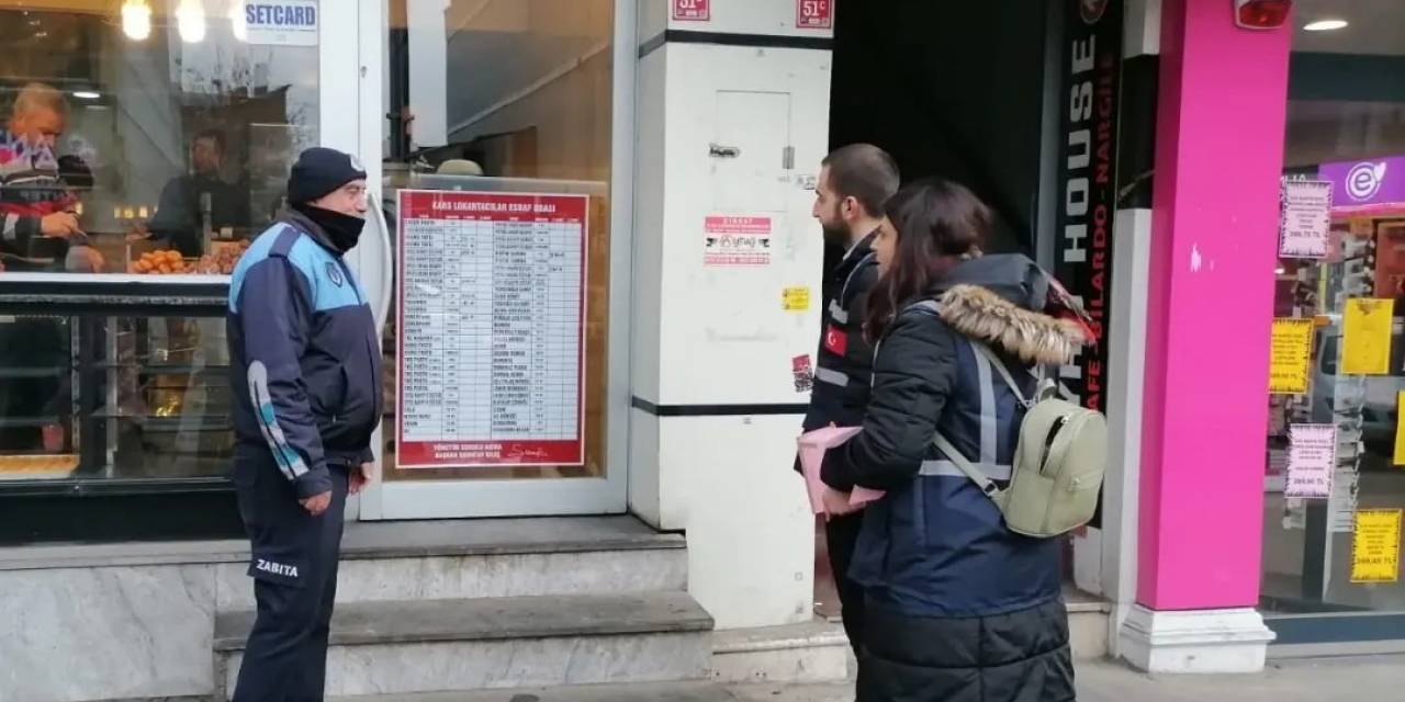 Kars’ta İşyerlerinde Fiyat Listesi Denetimi