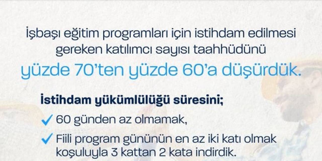 Bakan Işıkhan: "işbaşı Eğitim Programı’nda Yeni Bir Düzenlemeyi Hayata Geçiriyoruz”