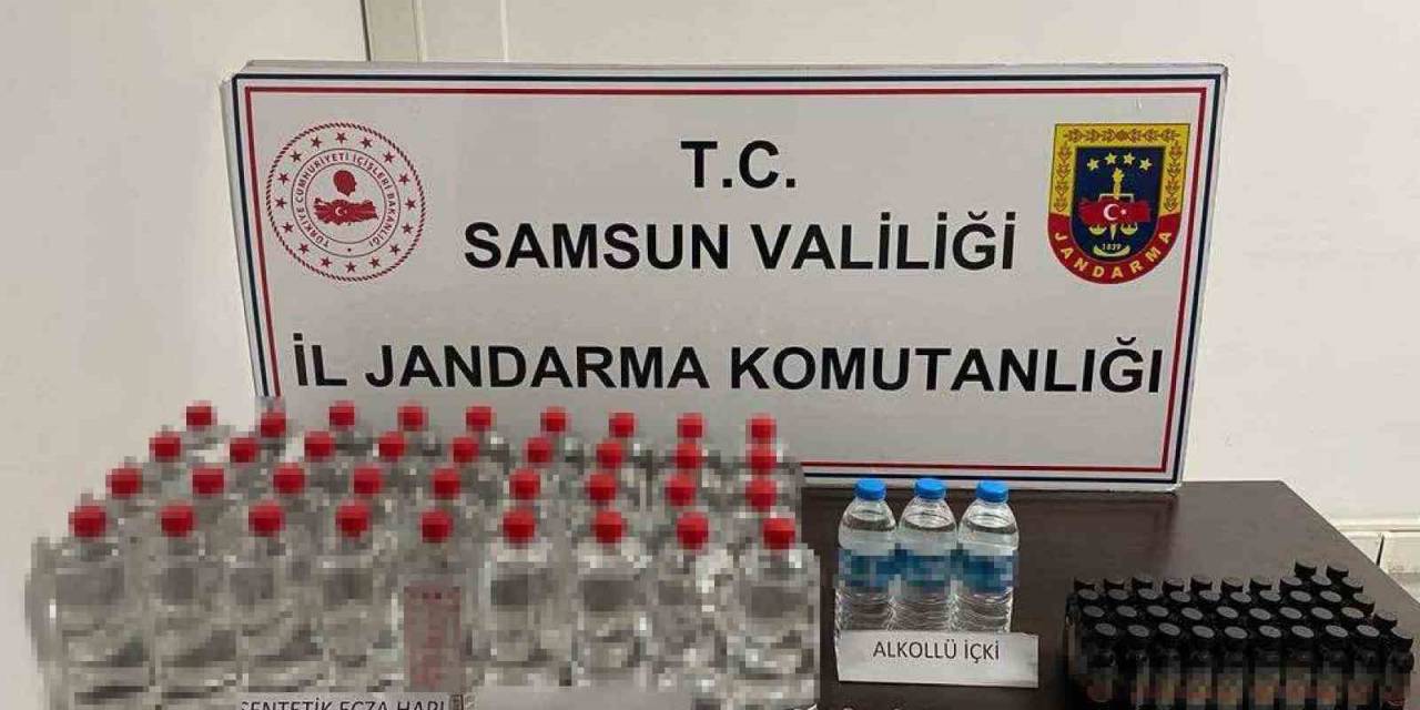 Samsun’da Jandarma Tarafından Sahte İçki Ele Geçirildi