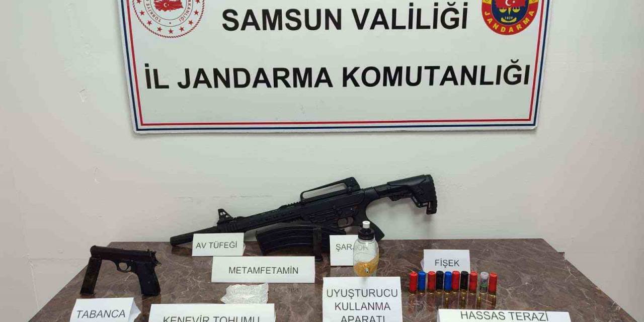 Samsun’da Jandarmadan Operasyon: Uyuşturucu Ve Silah Ele Geçirildi