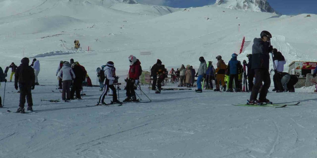 Sömestiri Fırsat Bilen Kayakçılar Erciyes’i Doldurdu