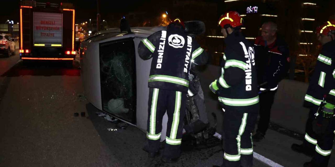 Alkollü Sürücünün Hakimiyetini Kaybettiği Araç 50 Metre Savruldu