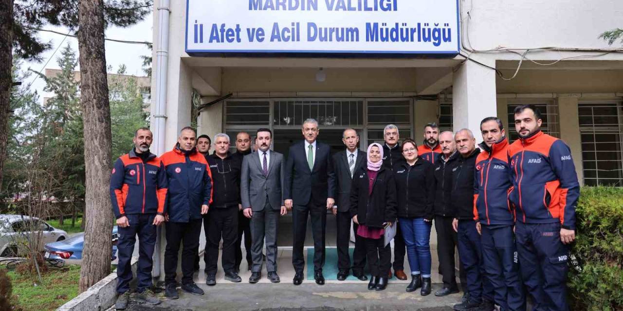 Mardin Valisi Tuncay Akkoyun, Afad İl Müdürlüğünde İncelemelerde Bulundu