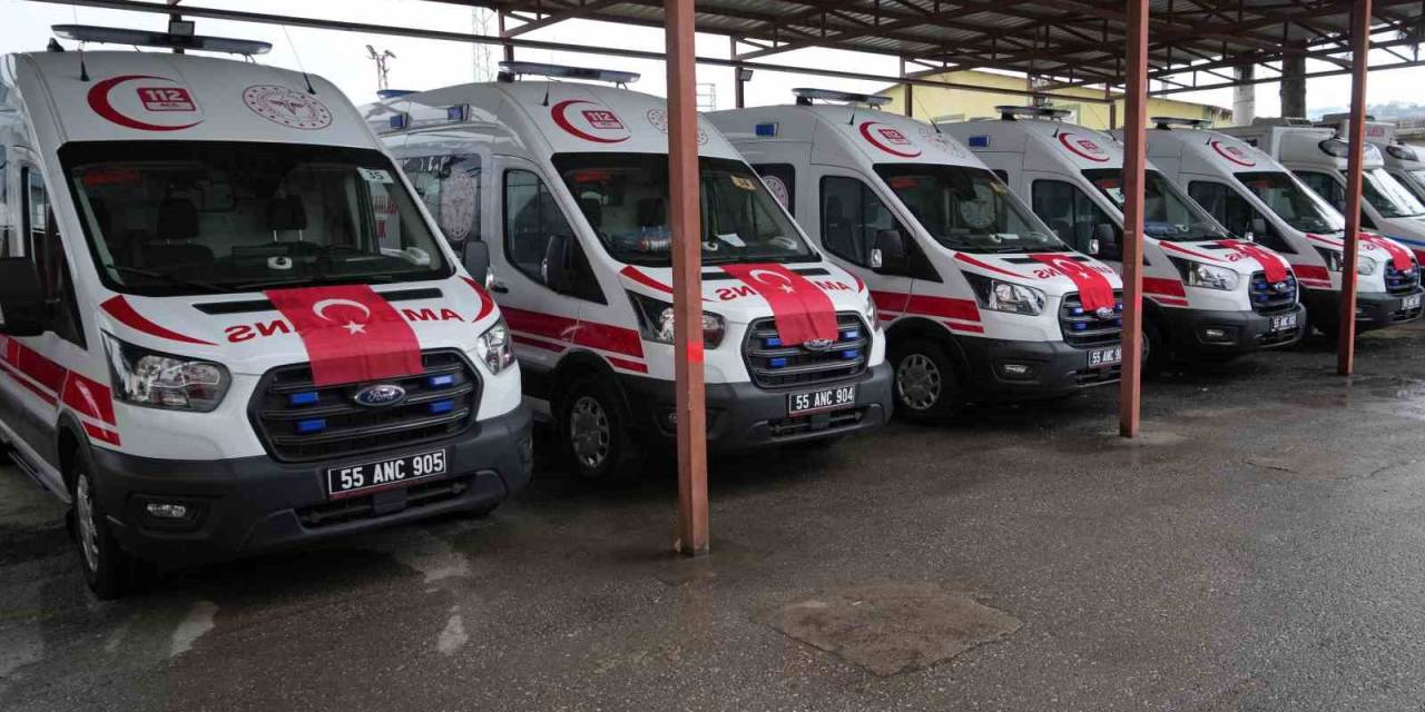 Samsun Sağlık Filosuna 5 Yeni Ambulans: Ambulans Sayısı 83’e Çıktı