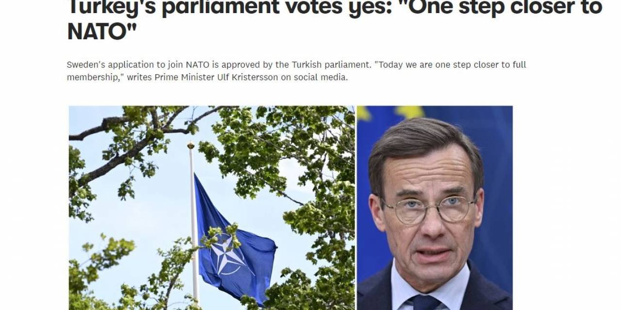 Türkiye’nin İsveç’in Nato Protokolüne Onayı Dünya Basınında