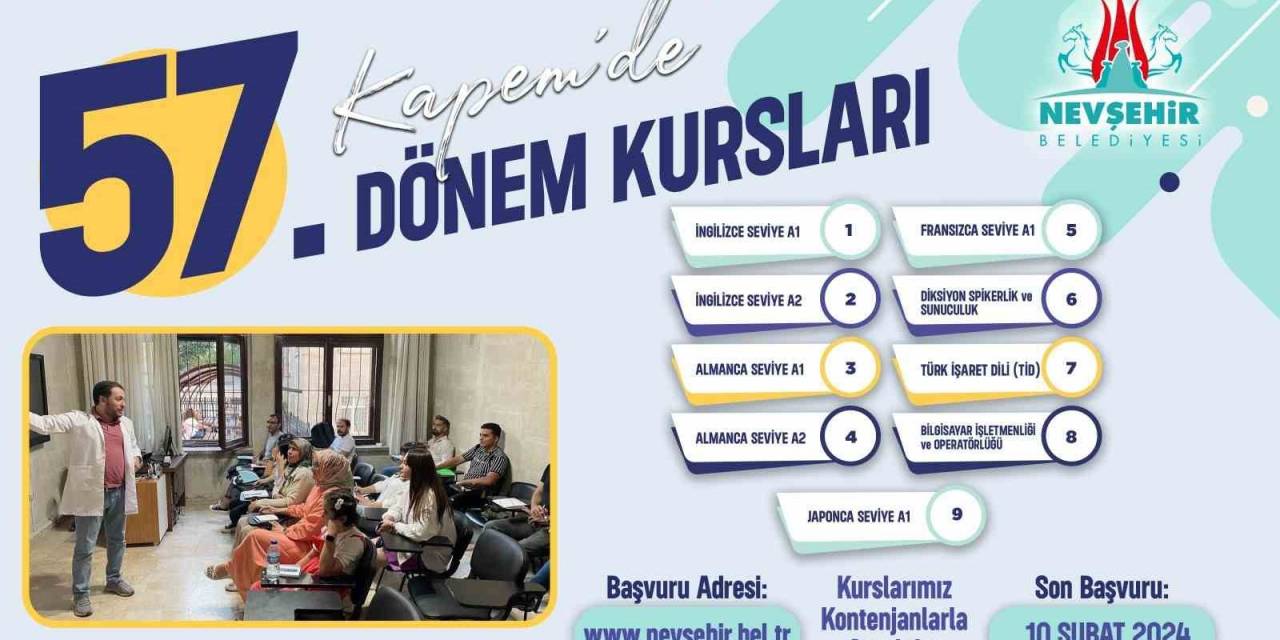 Kapem’de 57. Dönem Kursları İçin Kayıtlar Başladı