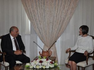 Kktc Meclis Başkanı Siber, Tbaşbakan Yardımcısı Türkeş’i Kabul Etti