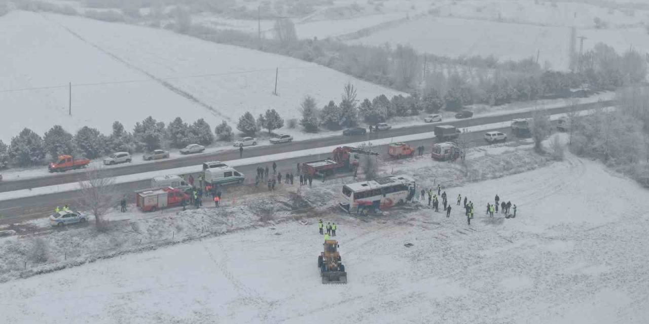 Kastamonu’da 6 Kişiye Mezar Olan Otobüs Havadan Görüntülendi