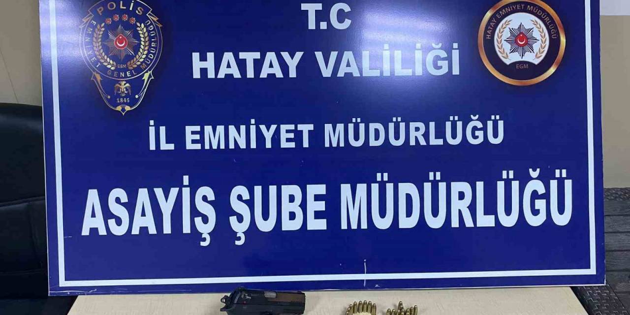 8 Yıl Hapis Cezasıyla Aranan Şahsın Üzerinden Silah Ve Fişek Çıktı