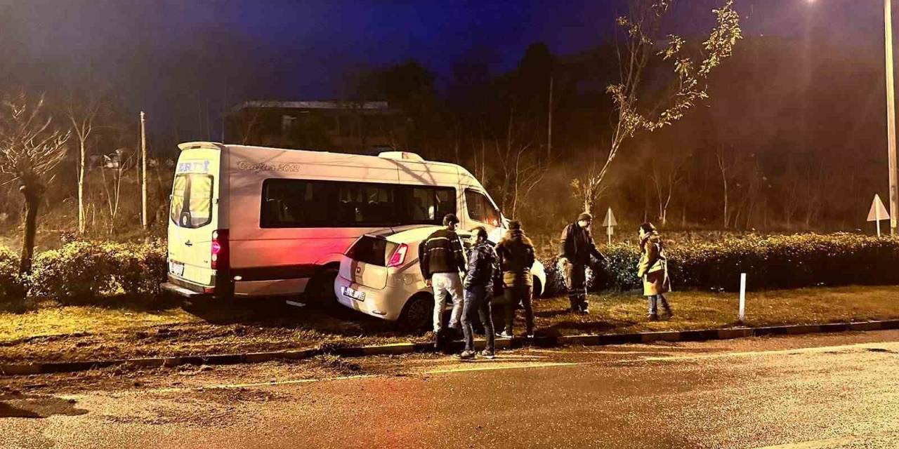 Üç Kişinin Yaralandığı Kaza Güvenlik Kamerasında