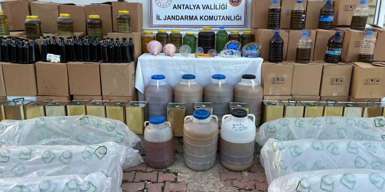 Antalya’da 3,5 Ton Sahte Zeytinyağı Ele Geçirildi