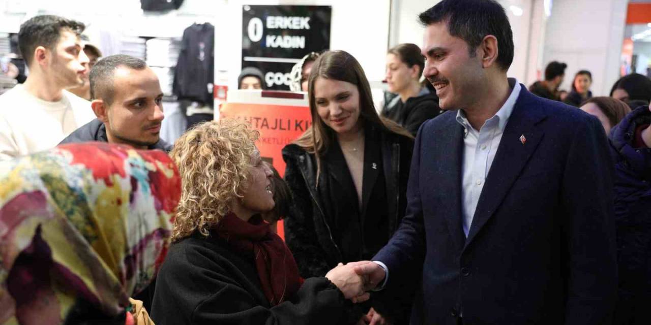 İbb Başkan Adayı Murat Kurum’dan Alışveriş Merkezi Ziyareti