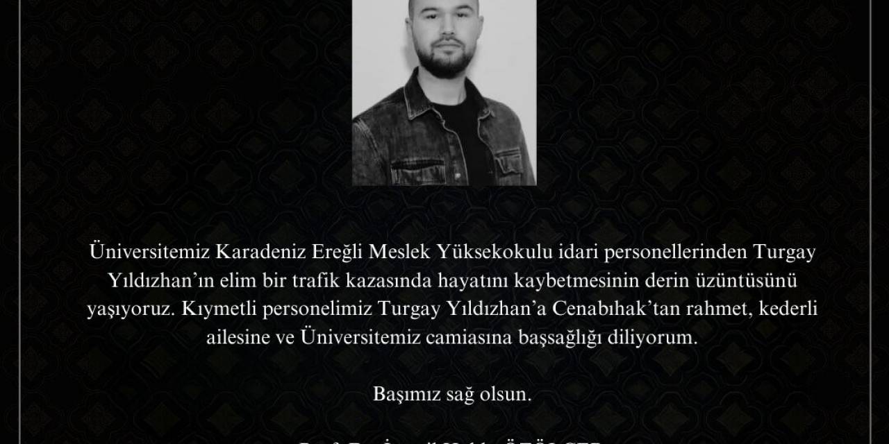 Rektör Özölçer’den Taziye Mesajı