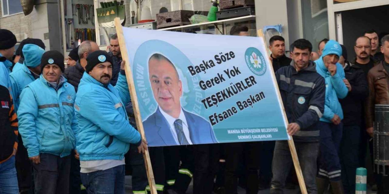 Manisa Büyükşehir Belediyesi Çalışanlarının Maaş Zammı Sevinci
