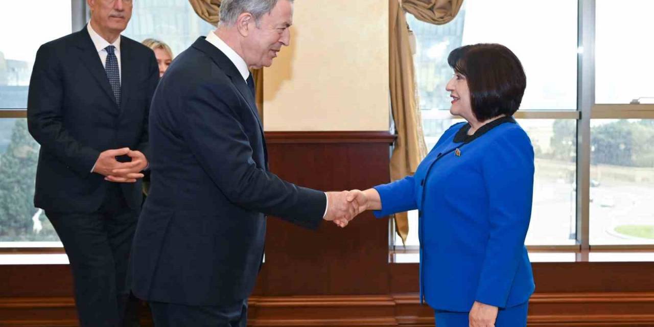 Tbmm Milli Savunma Komisyonu Başkanı Akar, Azerbaycan Milli Meclis Başkanı Gafarova İle Görüştü