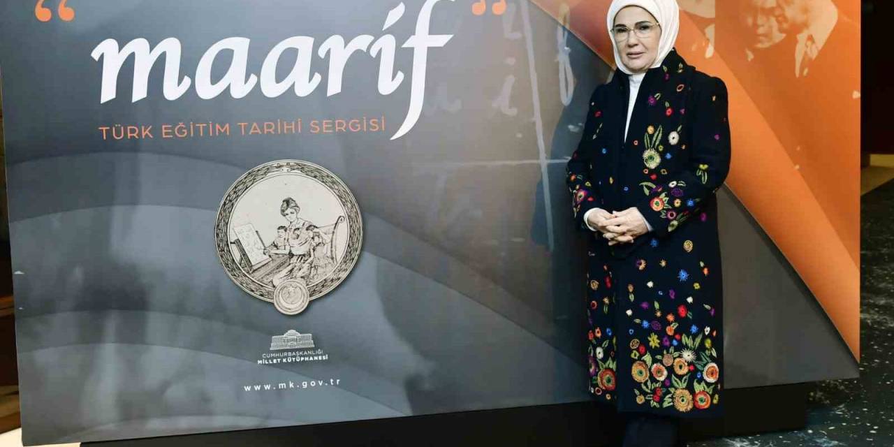Emine Erdoğan "Maarif: Türk Eğitim Tarihi" Sergisini Gezdi