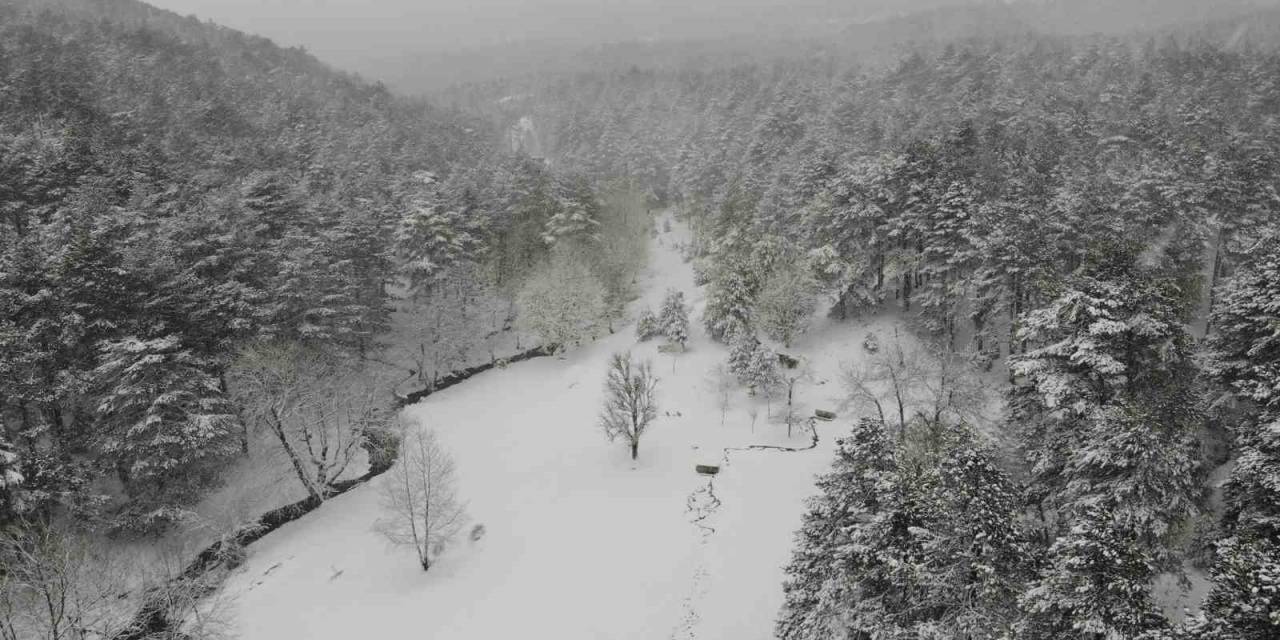 Kar Yağışı Kazdağları’nda Dron Kamerası İle Görüntülendi