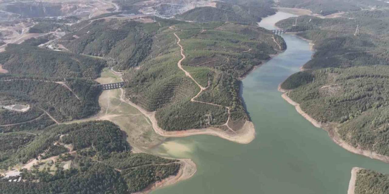 İstanbul’daki Barajlarda Doluluk Oranındaki 1 Yıllık Değişim Havadan Görüntülendi