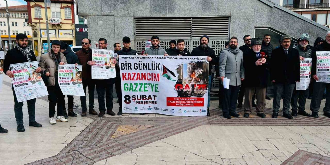 Konya Esnafından "bir Günlük Kazancım Gazze’ye” Projesi