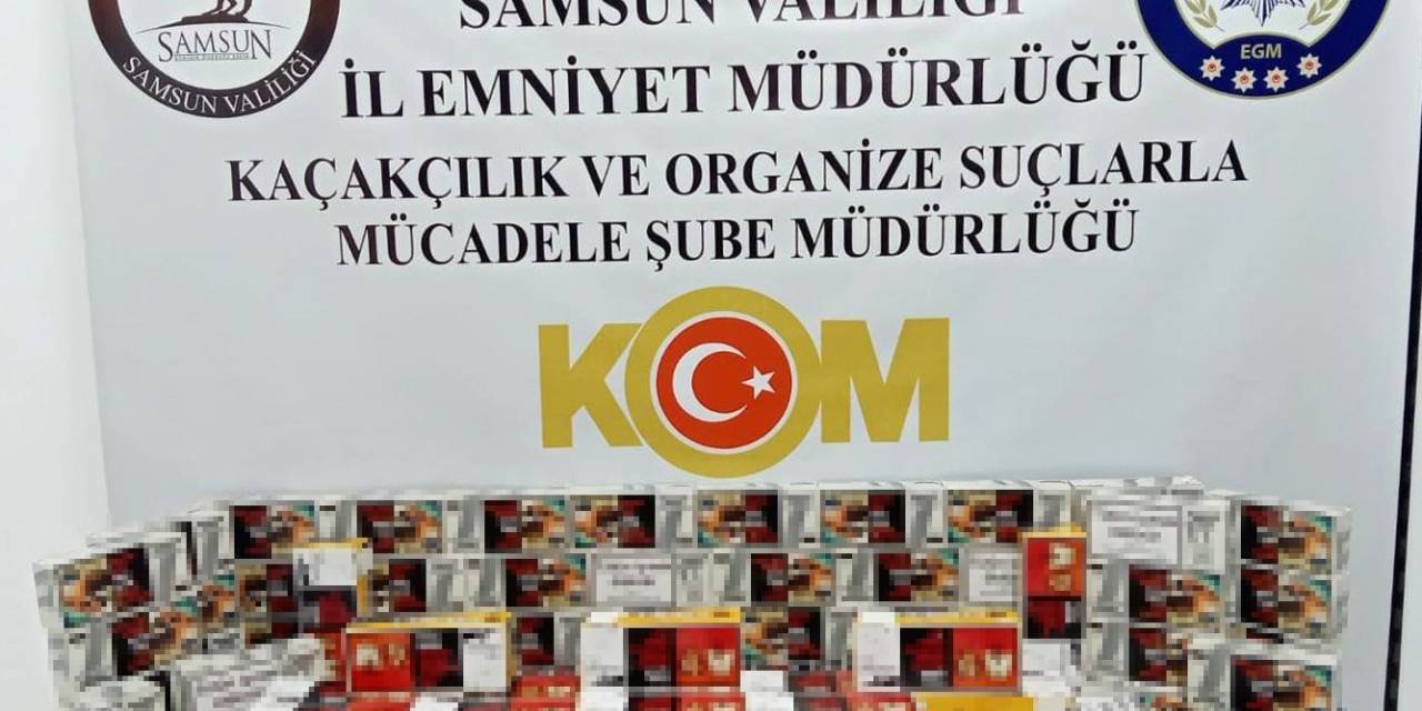 Samsun’da 22 Bin 400 Doldurulmuş Makaron Ele Geçirildi
