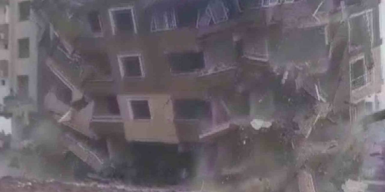6 Katlı Binanın Yerle Bir Olduğu Anlar Kamerada