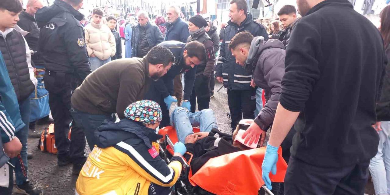 Seyyar Satıcıların Falçatalı Sopalı Kavgası Pazarı Karıştırdı: Baba Oğul Yaralandı