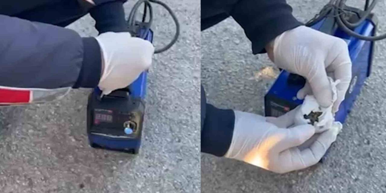 Kaynak Makinasından Uyuşturucu Çıktı