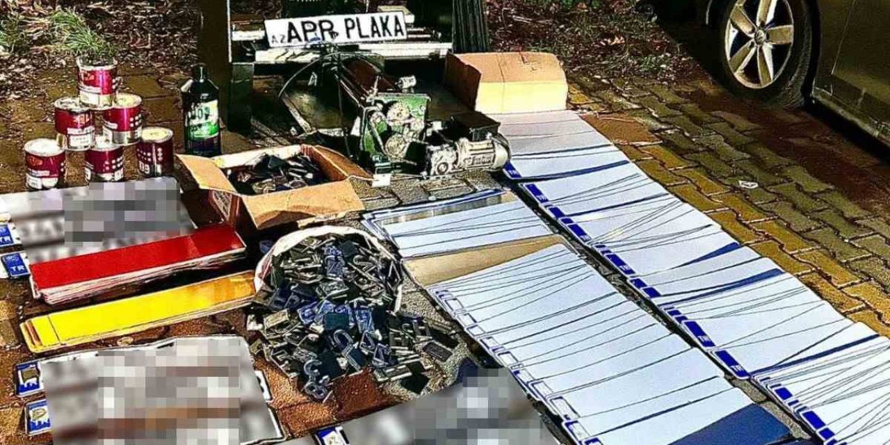 Kuaförde Sahte Plaka Basım İmalathanesine Baskın