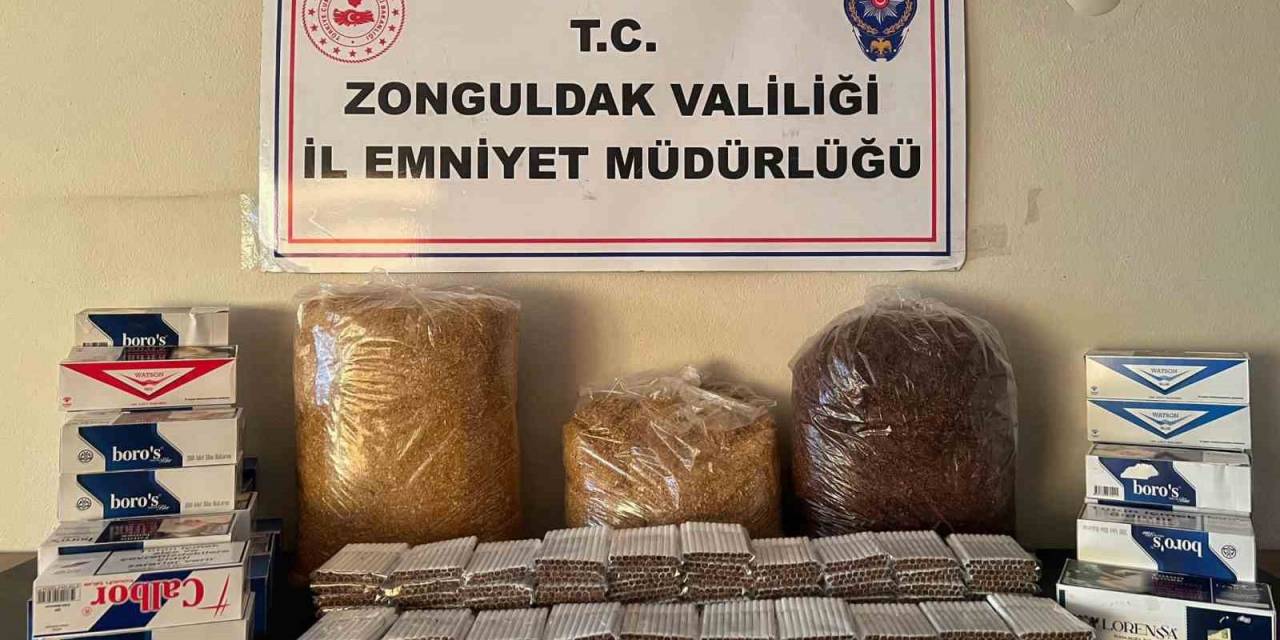 Zonguldak’ta 7 Bin 860 Adet Doldurulmuş Makaron Ele Geçirildi