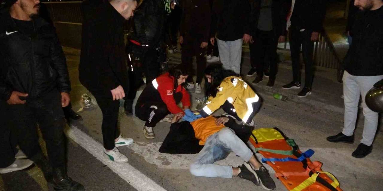 Alkollü Sürücü Adayının Kullandığı Motosiklet Devrildi, 2 Kardeş Yaralandı