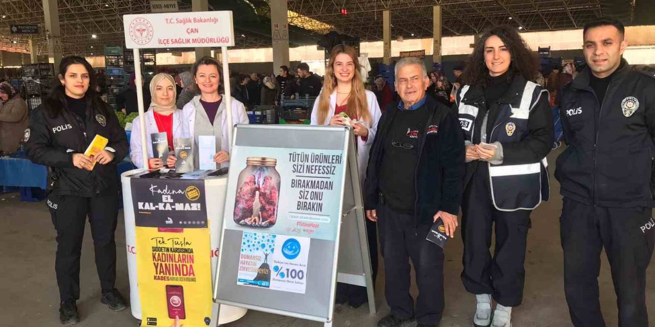 Çan’da Polisler Vatandaşlara Kades Broşürleri Dağıttı