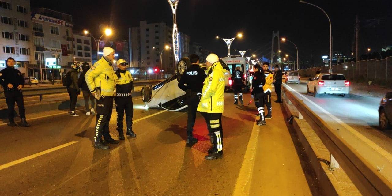 Otomobil Takla Attı, Sürücüsü Bulunamadı