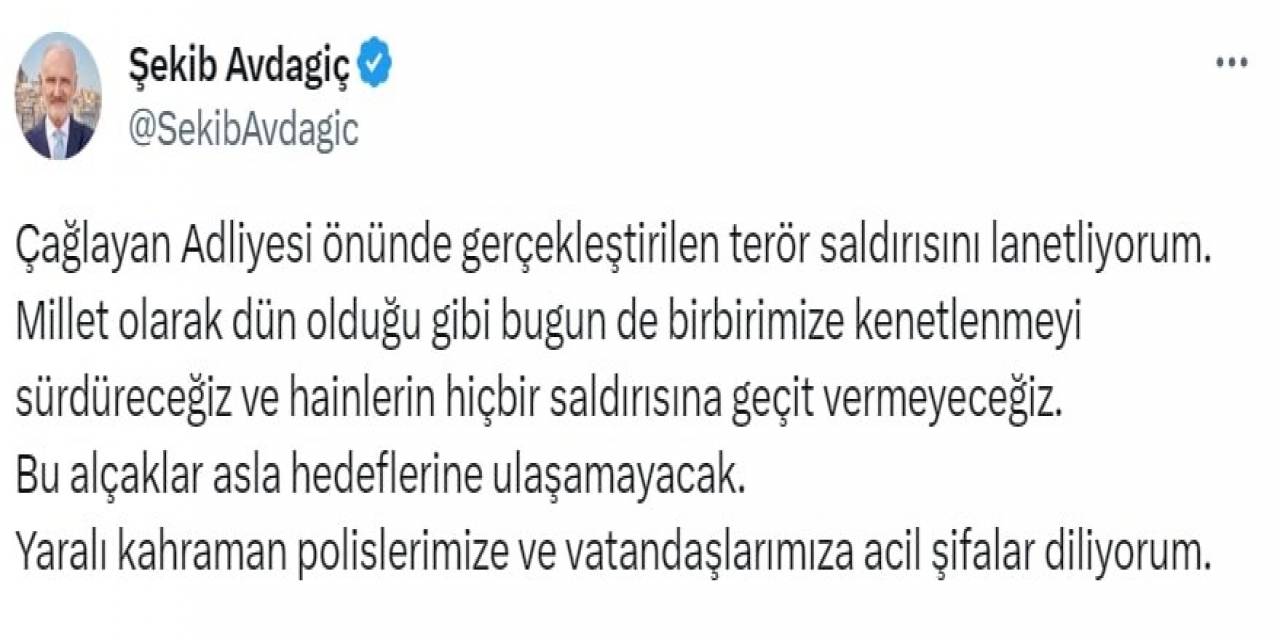 İto Başkanı Şekib Avdagiç, Çağlayan Adliyesi Önündeki Saldırıyı Kınadı