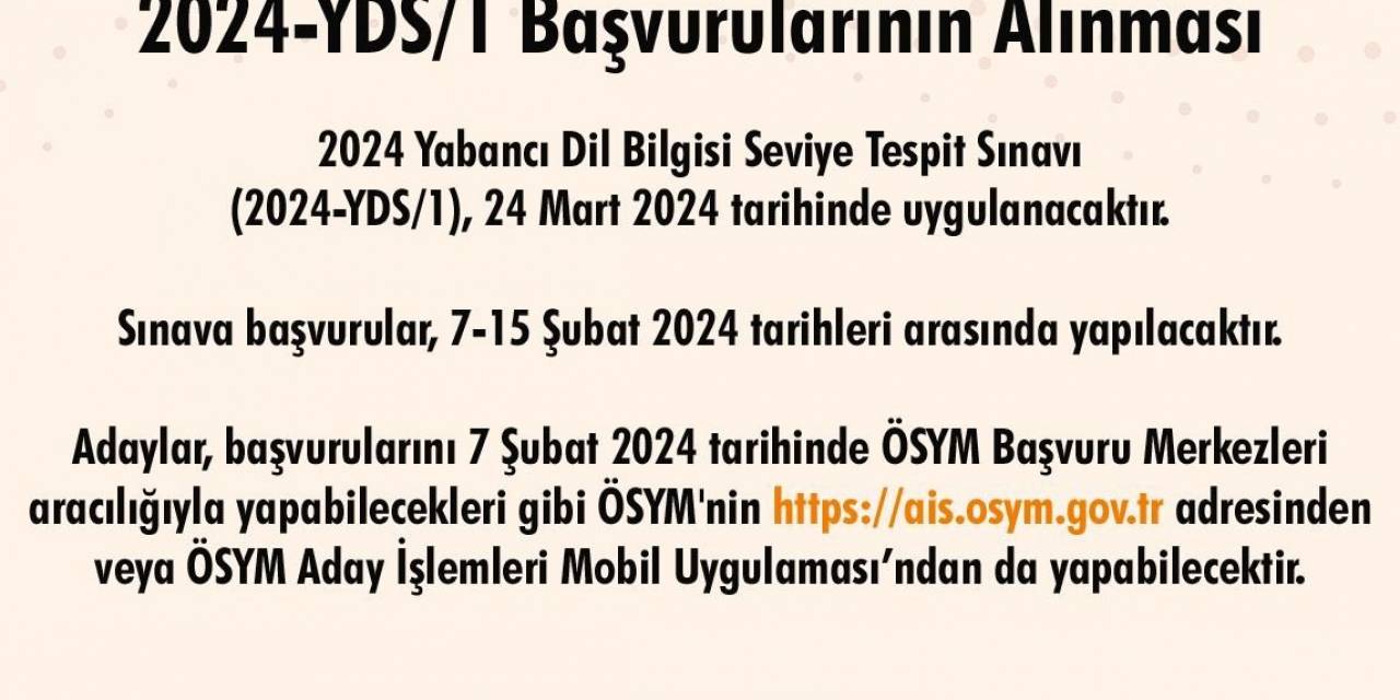 Yds Başvuruları Başladı