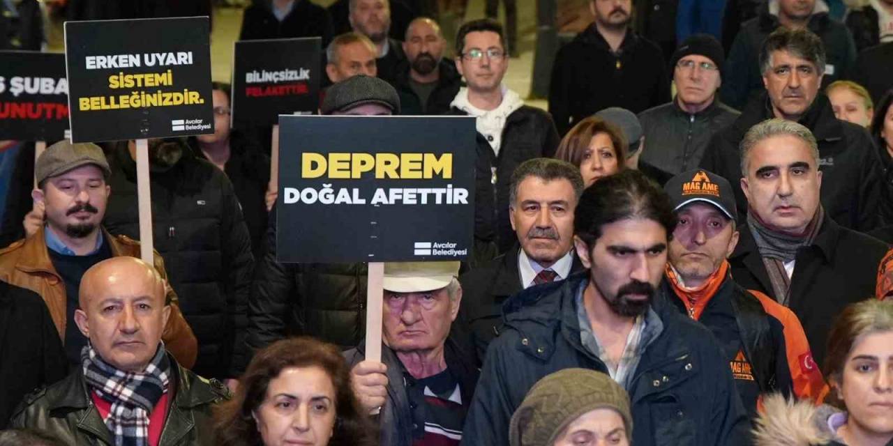 6 Şubat Depremlerinde Hayatını Kaybedenler Avcılar’da Anıldı