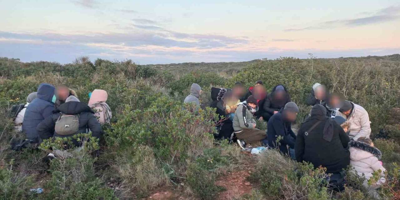 Makilik Alan İçerisine Gizlenmiş Düzensiz Göçmenleri İnsansız Hava Aracı Buldu