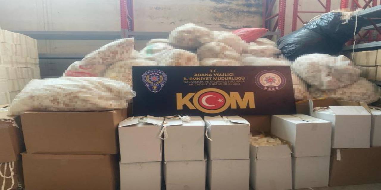 Adana’da 18 Milyon 950 Bin Makaron Ele Geçirildi