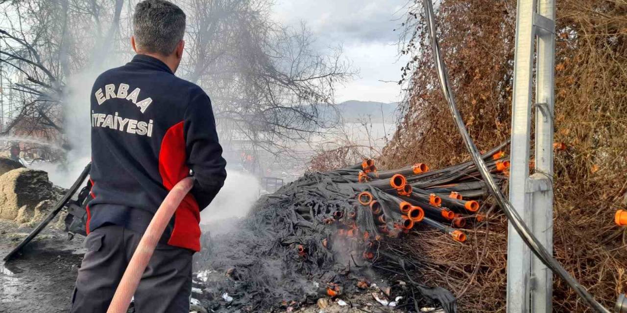 Tokat’ta Bahçede Çıkan Yangın Şantiyeye Sıçradı