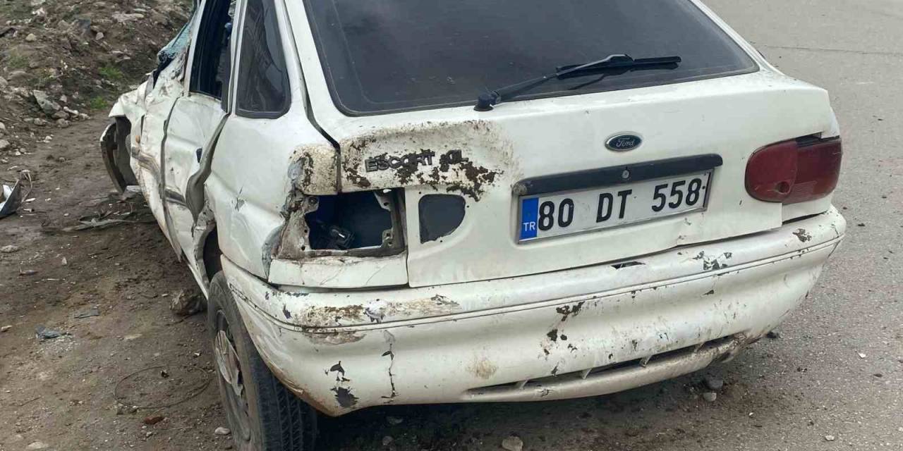 Osmaniye’de Kontrolden Çıkan Otomobil Takla Attı:1 Yaralı