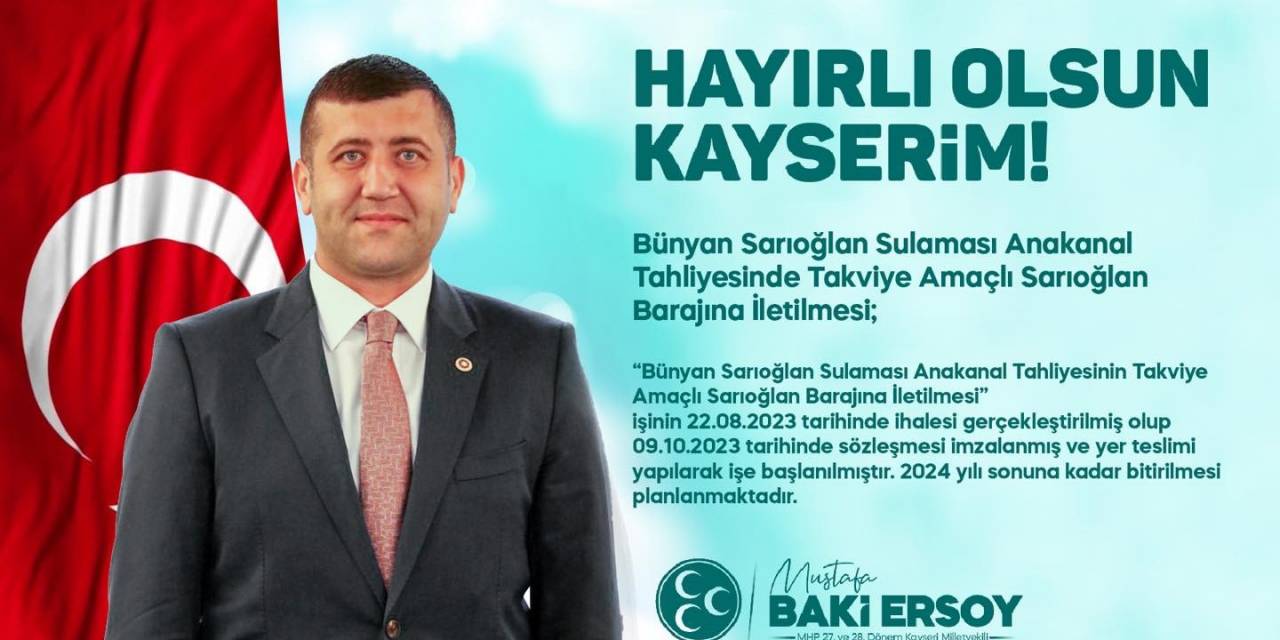 Mhp’li Ersoy’dan Kayseri Tarımına Müjdeler