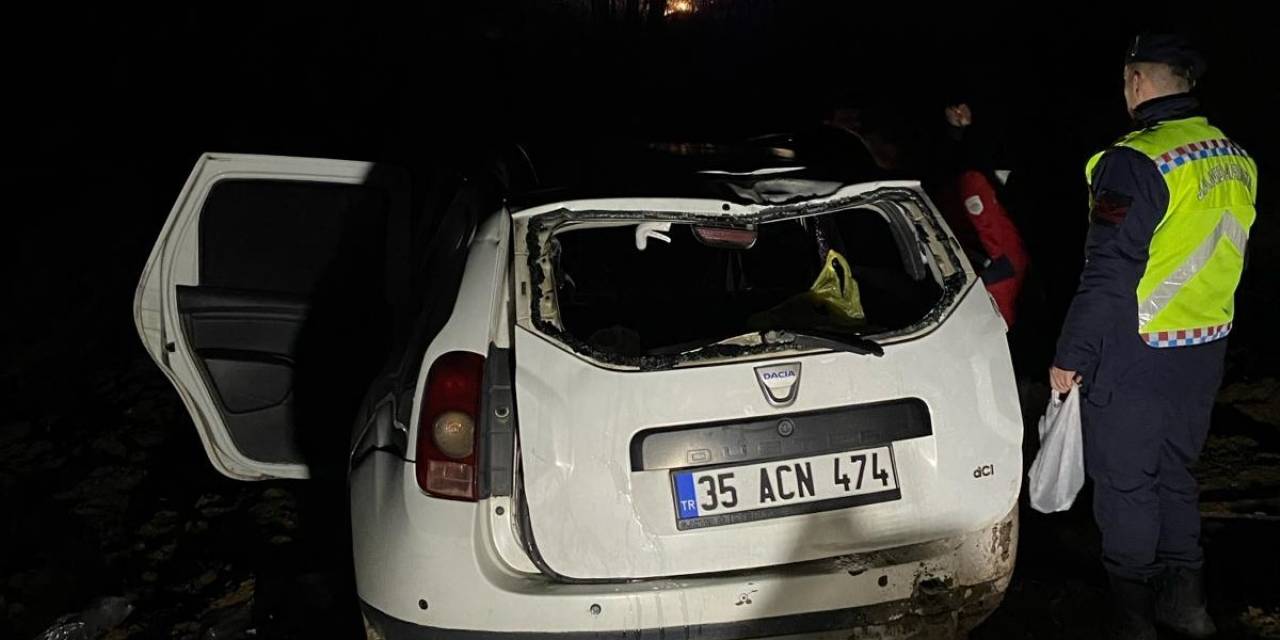 Kontrolden Çıkan Cip Şarampole Uçtu: 2 Yaralı