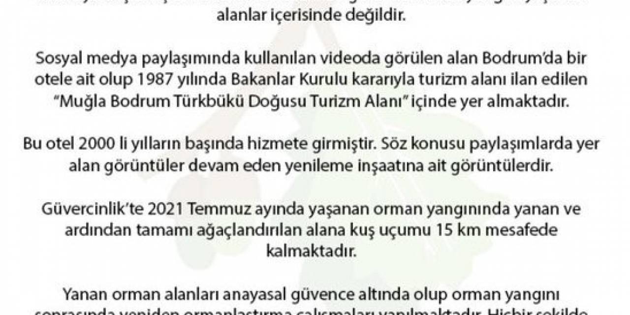 Orman Genel Müdürlüğünden, Midas’taki 3 Yıl Önce Yanan Ormanlık Araziye İlişkin Açıklama