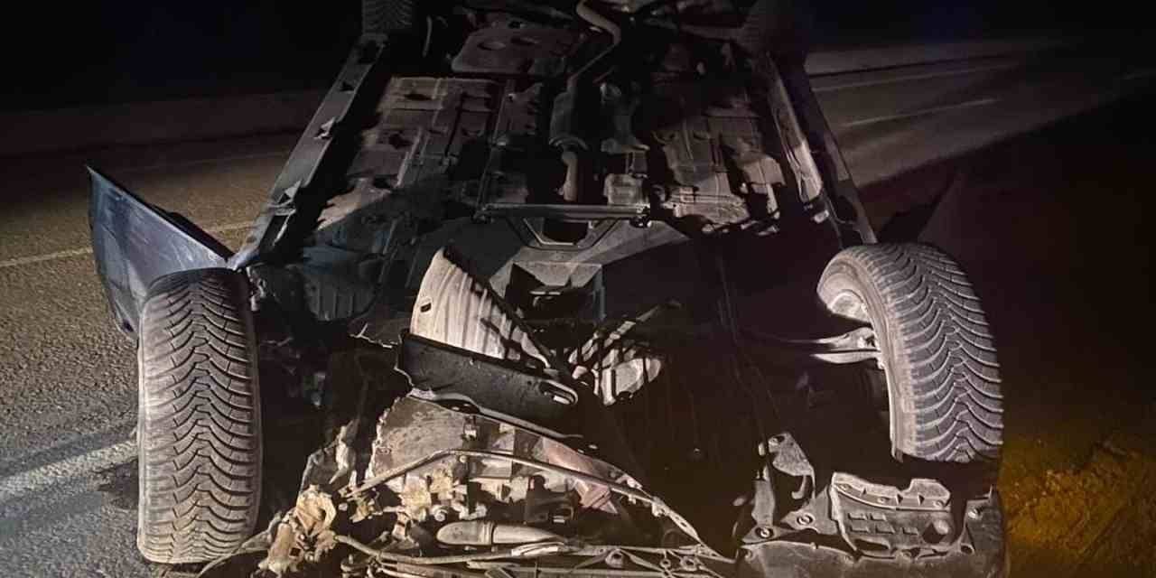 Kastamonu’da Takla Atan Otomobilin Sürücüsü Yaralandı