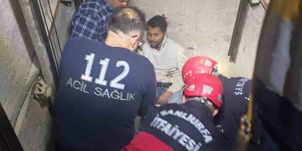 Şanlıurfa’da Asansör Boşluğuna Düşen Genç Yaralandı