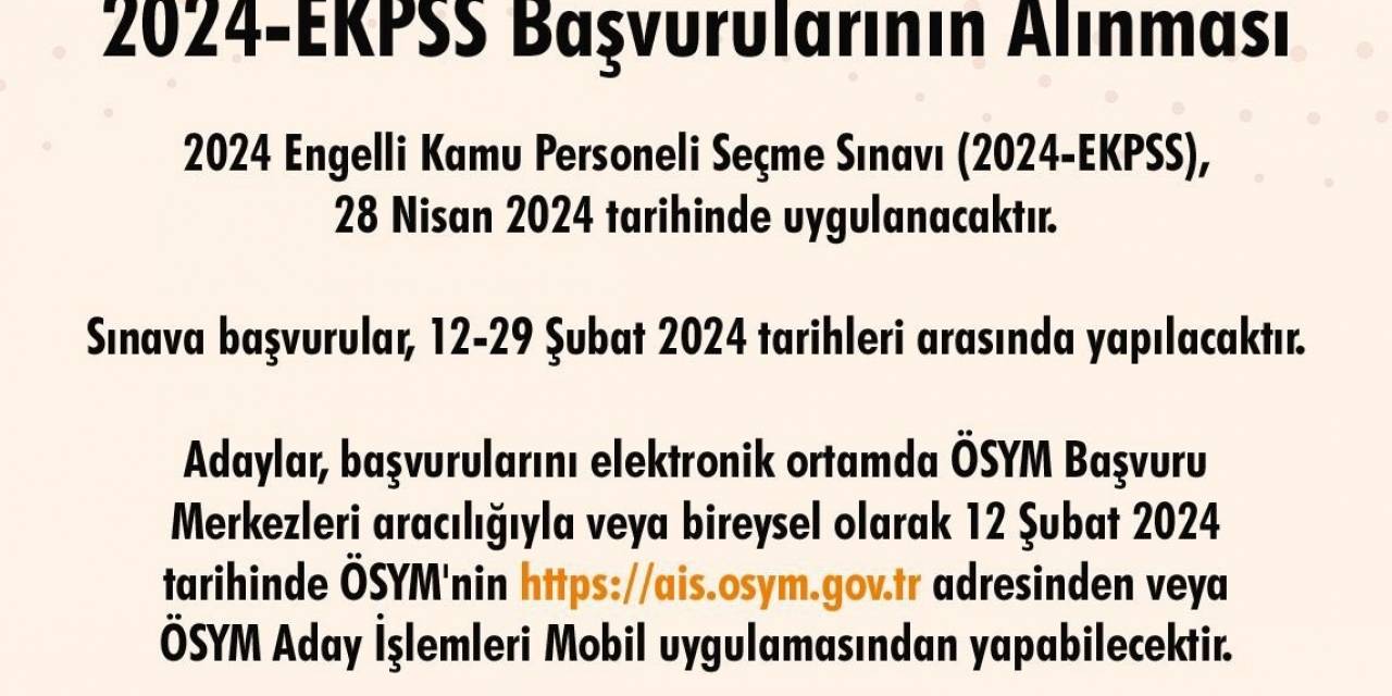 2024 Ekpss Başvuruları Başladı