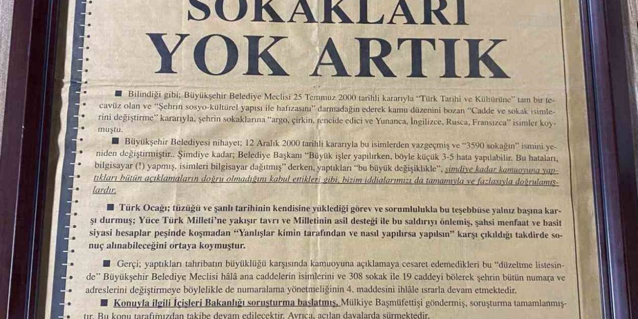 Büyükerşen’e Bir Tepki De Türk Ocağı’ndan