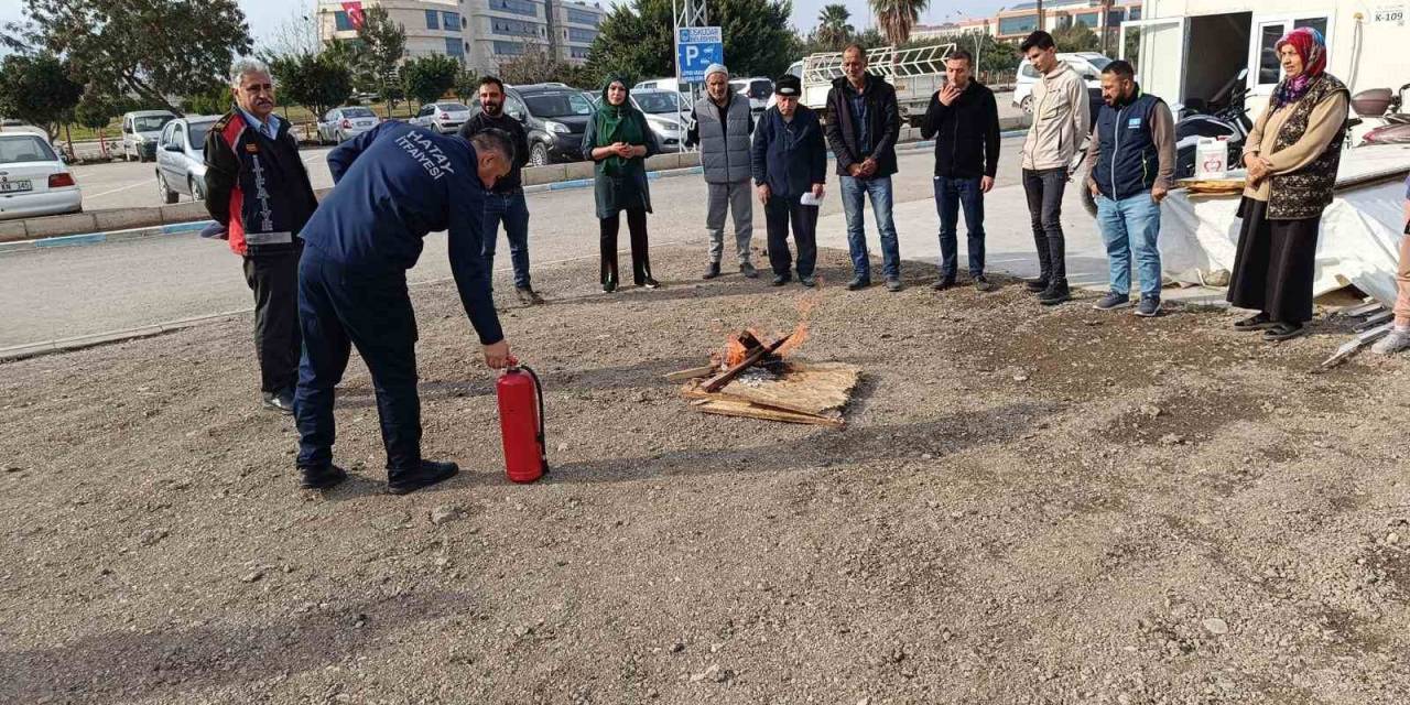 Konteyner Kentte Yangına Karşı Eğitim Ve Tatbikat