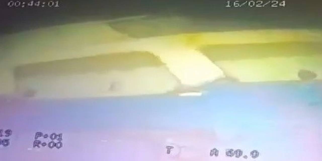 Batan Geminin Yanına Su Altı Robotuyla İnerek Görüntülediler