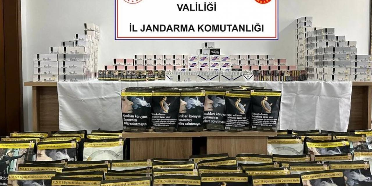 Jandarma  57 Bin Adet Boş Makaron Ele Geçirdi